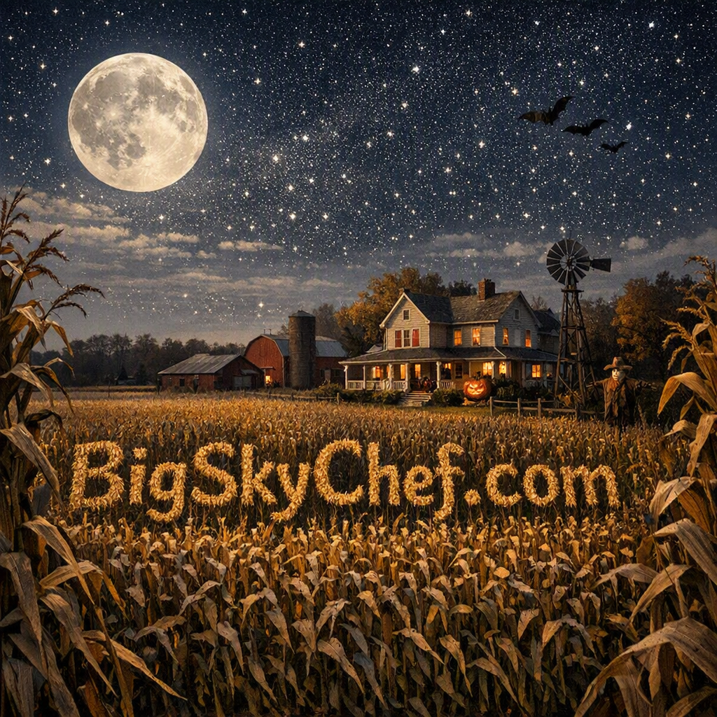 Harvest Moon at Big Sky