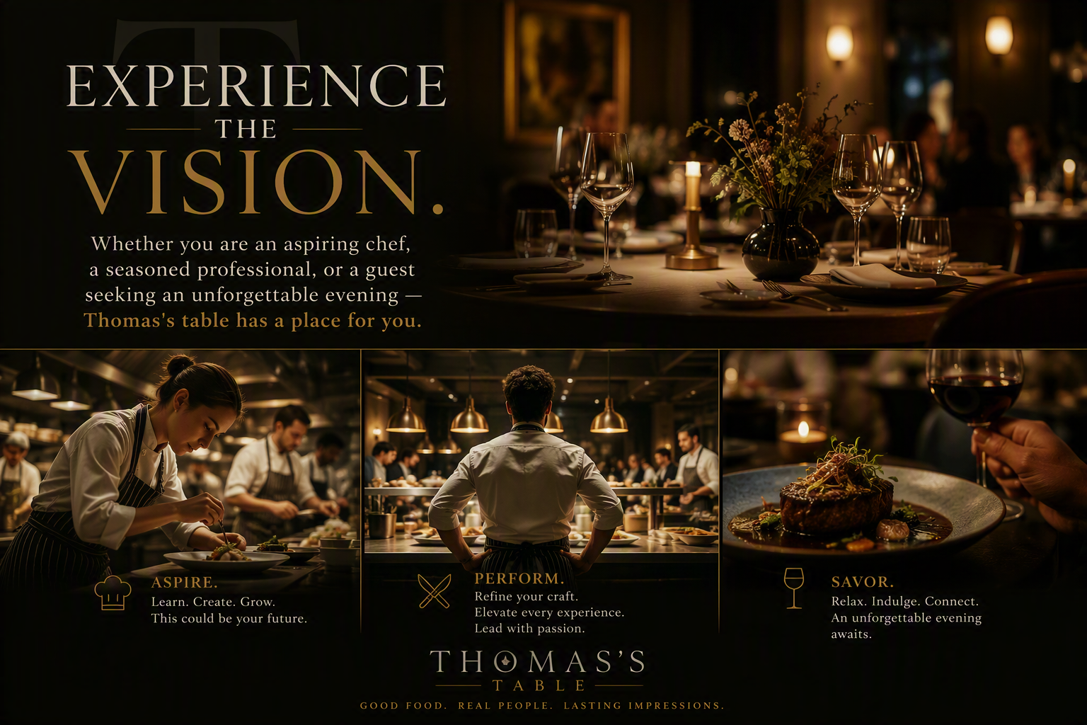 Thomas's Table — Experience the Vision