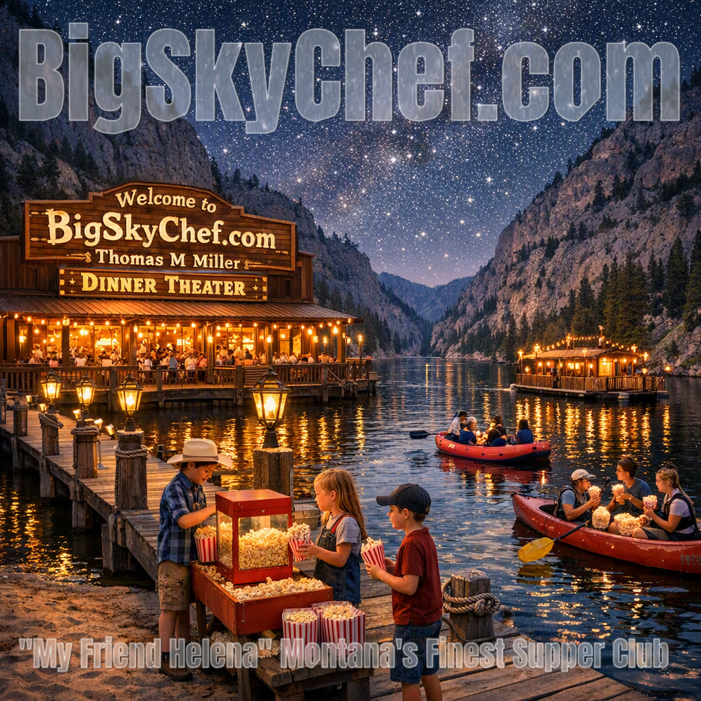 BigSkyChef.com — Welcome to BigSkyChef.com Thomas M Miller Dinner Theater, My Friend Helena Montana's Finest Supper Club, Gates of the Mountains at night